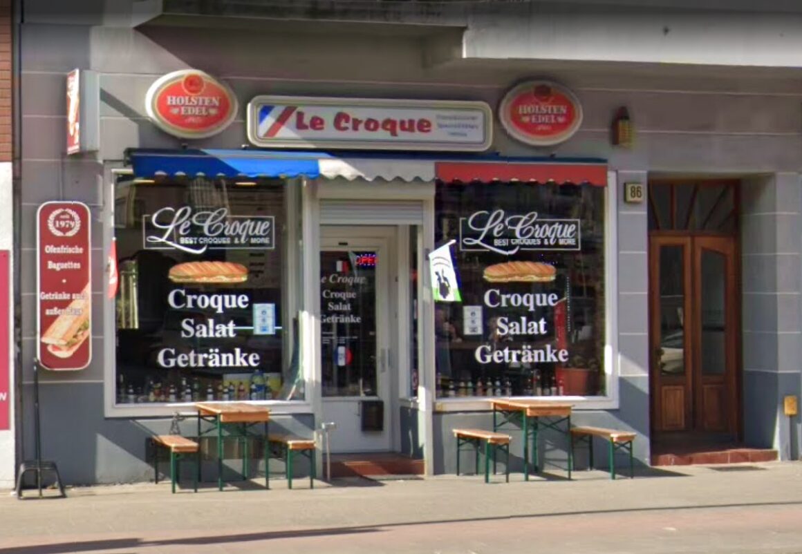 Ladenfront von Le Croque in der Gärtnerstraße 86, Hamburg-Eimsbüttel